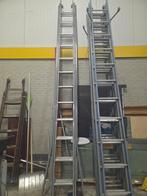 DIRKS uitschuifbare ladder 3 maal 12 en diverse losse delen, Ophalen, Gebruikt, Ladder, Opvouwbaar of Inschuifbaar