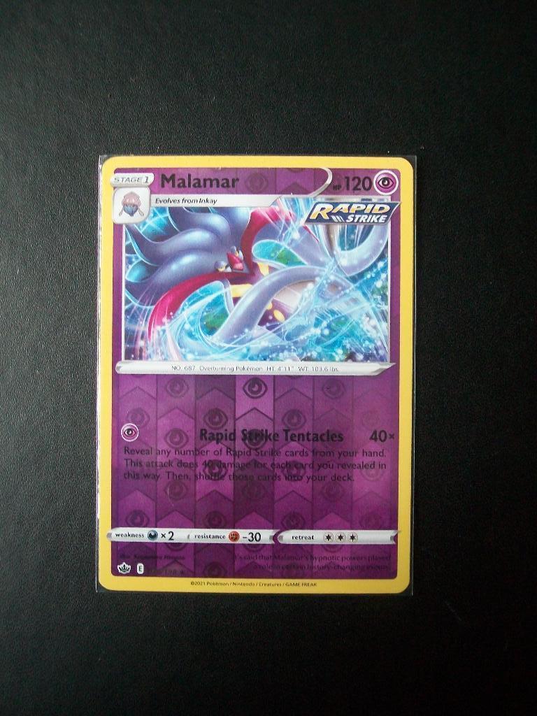 9911. Nieuwe Pokemon Kaart holofoil MALAMAR hp 120 (070/198), Verzenden, Nieuw, Losse kaart, Foil