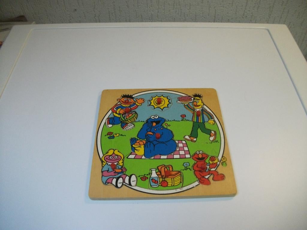 Puzzel Ernie en Bert 7 delig, Ophalen of Verzenden, Gebruikt