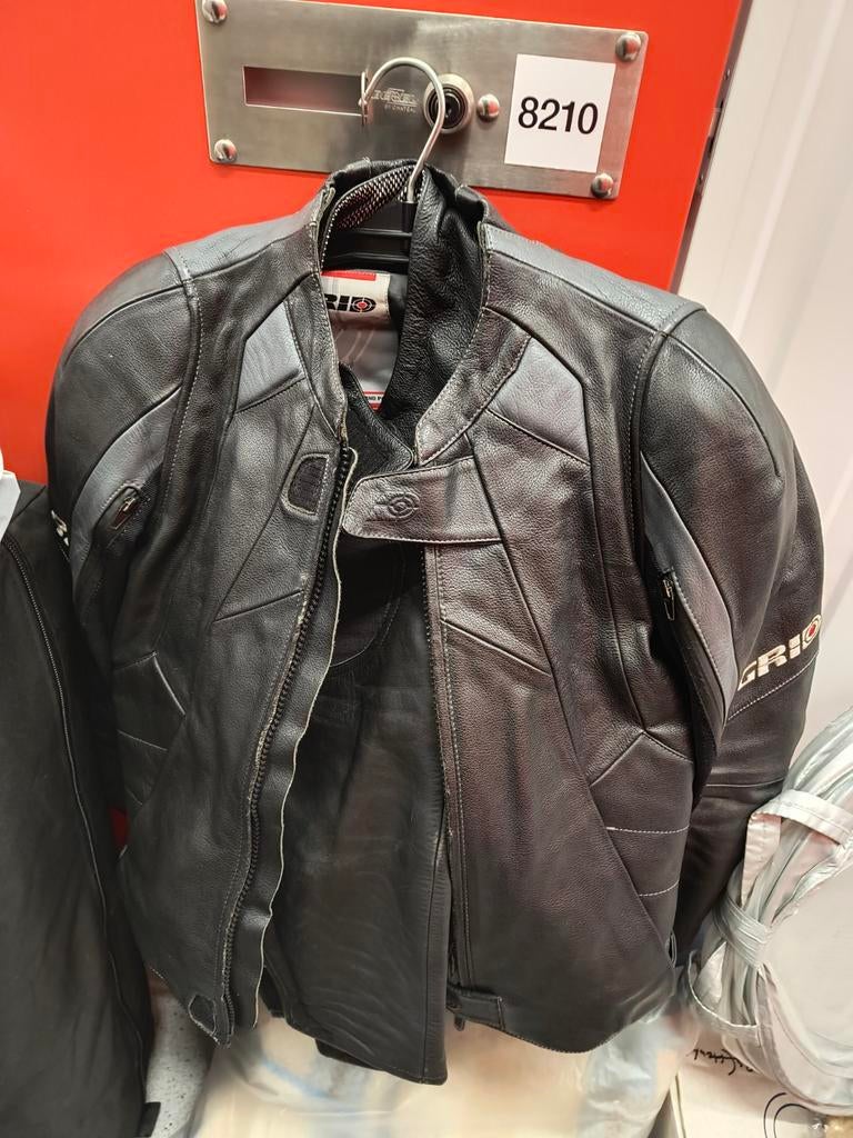 Lederen motor jas van Grid (maat 50), Dames, Jas | leer, Grid, Ophalen of Verzenden