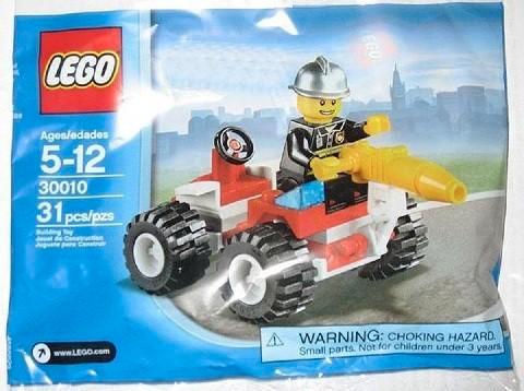LEGO 30010 City Brandweerman met Quad (Polybag), Kinderen en Baby's, Speelgoed | Duplo en Lego, Nieuw, Lego, Complete set, Ophalen of Verzenden