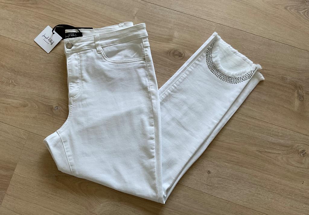 Joseph ribkoff witte jeans met strass mt.42 nieuw, Wit, Maat 42/44 (L), Joseph Ribkoff, Nieuw