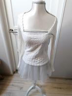 Artlove Romantisch Wit Topje met Vierkante Halslijn Maat M, Maat 38/40 (M), Verzenden, Wit, Zo goed als nieuw