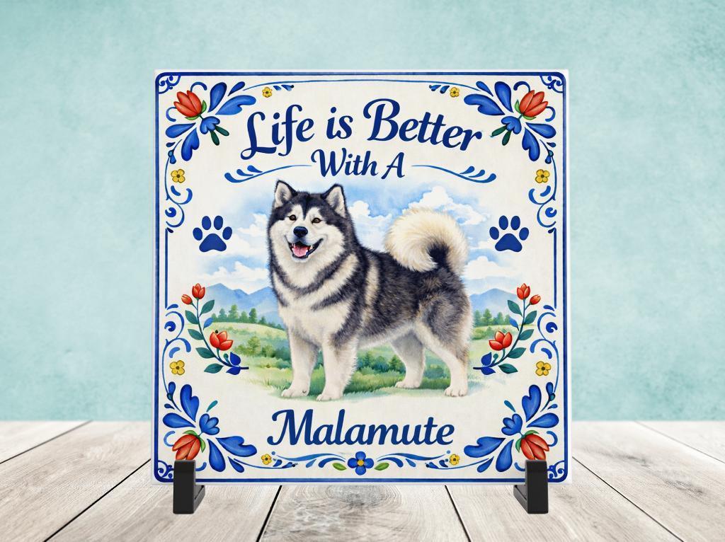 Life is Better With a Malamute - Tegel, Verzenden, Nieuw