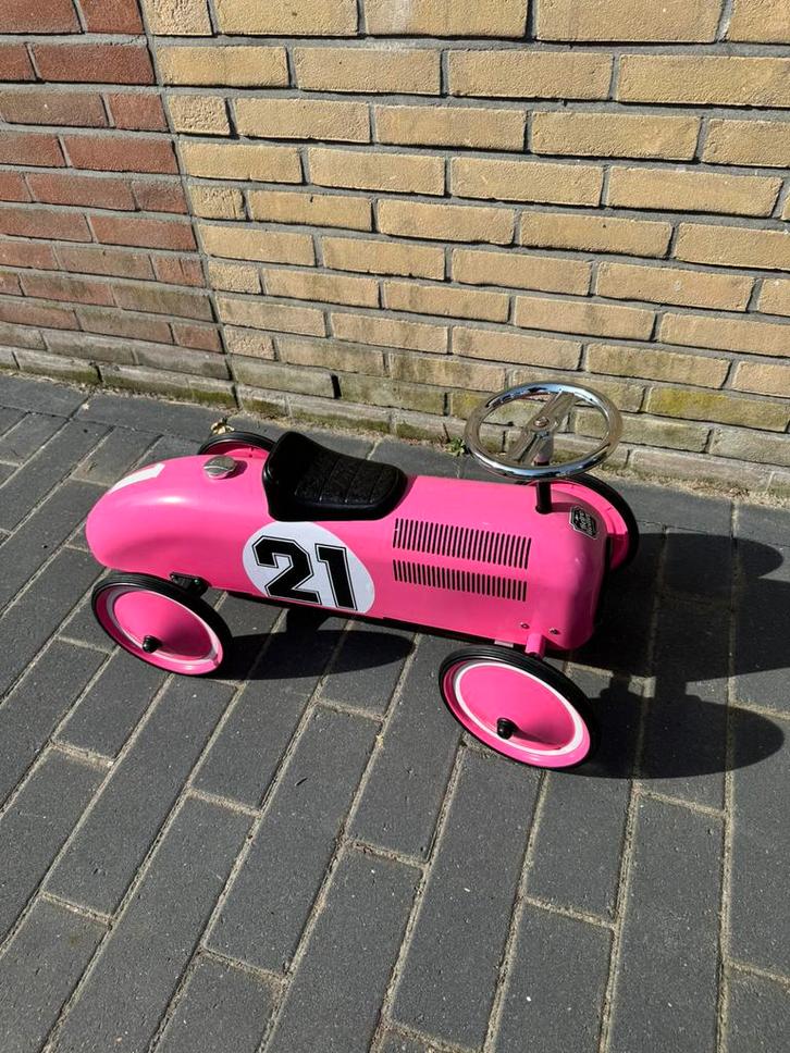 Stoere retro loopauto roze, Kinderen en Baby's, Speelgoed | Buiten | Voertuigen en Loopfietsen, Zo goed als nieuw, Ophalen of Verzenden