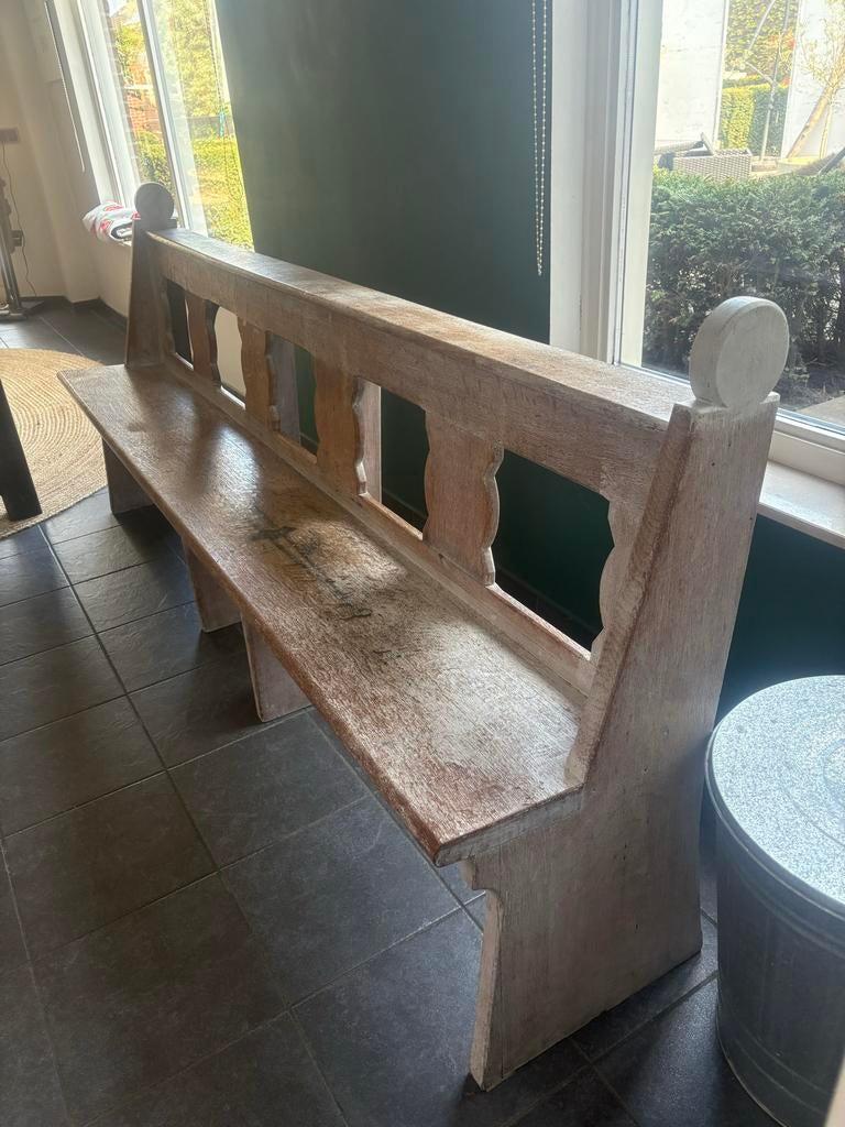 Antieke houten kerkbank - Rustiek en charmant, Ophalen