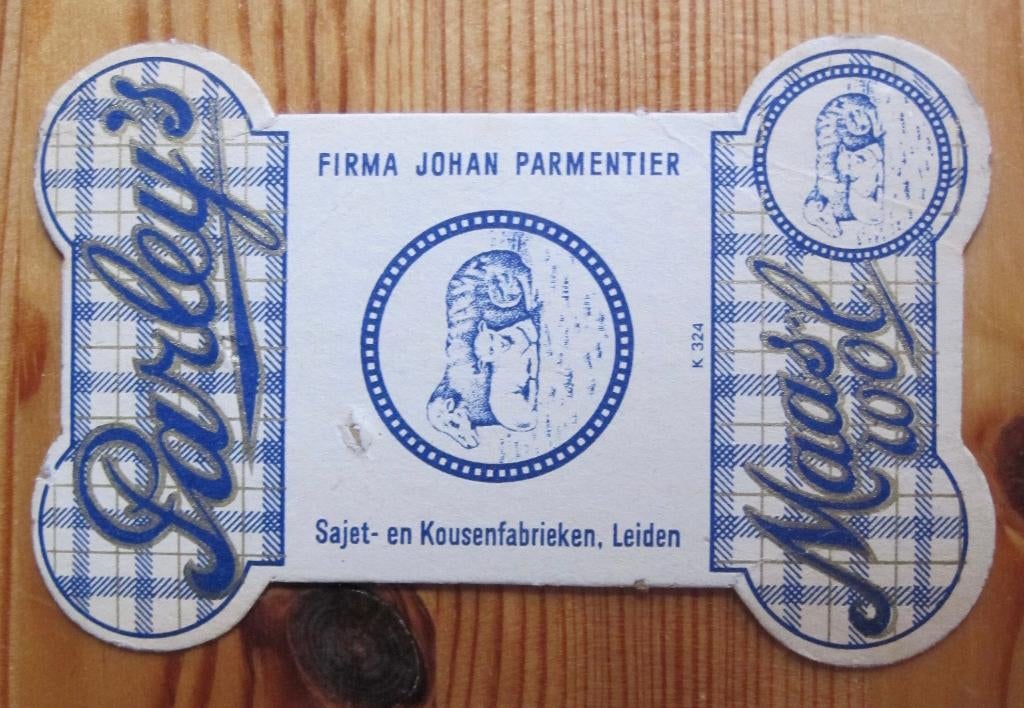 leeg kaartje van Parley's Maas wol - Johan Parmentier, Ophalen of Verzenden, Overige typen