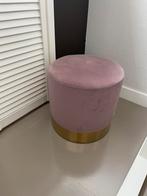 Paars poefje, Huis en Inrichting, Banken | Voetenbanken en Poefen, Ophalen, Zo goed als nieuw, Rond, Minder dan 50 cm