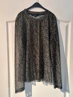 Vero Moda - Mesh Top Groen Luipaardprint - Maat S, Kleding | Dames, Tops, Verzenden, Lange mouw, Maat 36 (S), Gedragen