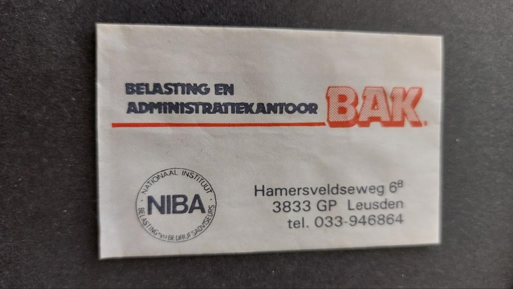 Leusden, belasting en administratiekantoor BAK, Verzenden, Nederland