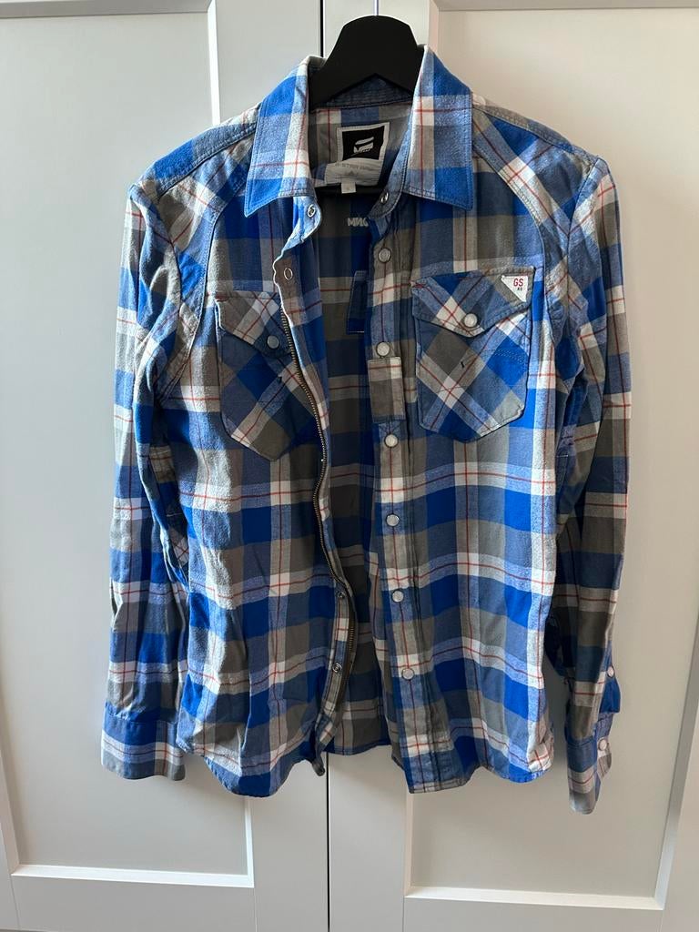 G-Star RAW Blouse Maat S, Kleding | Heren, Overhemden, Ophalen of Verzenden, Zo goed als nieuw, Blauw, Halswijdte 38 (S) of kleiner