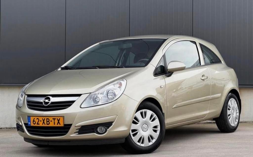 Opel Corsa 1.4 16V 3D AUT 2007 Beige, Auto's, 15 km/l, 4 cilinders, Origineel Nederlands, 1364 cc