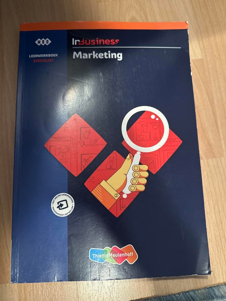 InBusiness Marketing MBO Leerwerkboek Specialist, Boeken, Studieboeken en Cursussen, Ophalen of Verzenden, Gamma, Gelezen, MBO