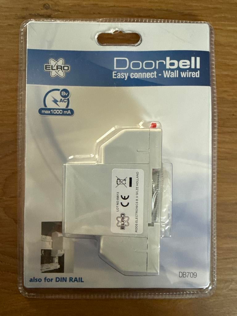 ELRO Deurbel Easy connect - Wall wired, Huis en Inrichting, Deurbellen, Ophalen of Verzenden, Nieuw, Bedraad
