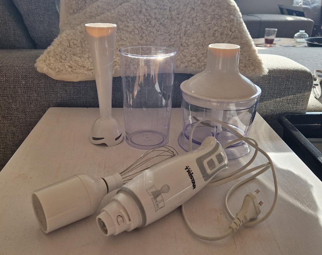 Tristar Hand Blender set - Staafmixer 3-in-1, Witgoed en Apparatuur, Blenders, Zo goed als nieuw, Blender, Ophalen