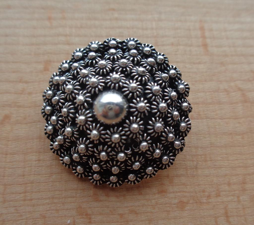 zilveren broche Mexico [889], Verzenden, Minder dan 4 cm, Zo goed als nieuw, Zilver
