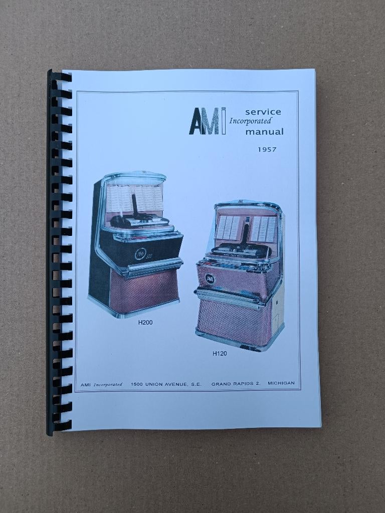 Service Manual: AMI H120/H200 (1957) jukebox Nieuw !!, Verzenden, Nieuw, 1950 tot 1960, Seeburg
