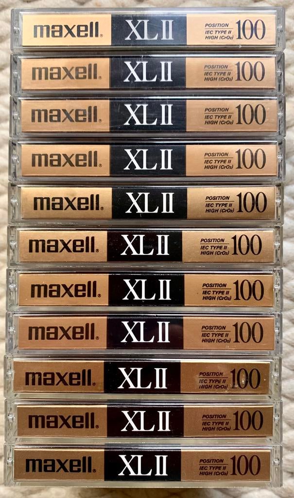 11x Maxell XLII-100 cassettebandjes 1988 XLII100 XLII C100, Cd's en Dvd's, Cassettebandjes, Gebruikt, 2 t/m 25 bandjes, Ophalen of Verzenden