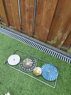 Metalen wanddecoratie met bloemmotieven, Huis en Inrichting, Metaal, Gebruikt, Meerkleurig, Decoratieobject