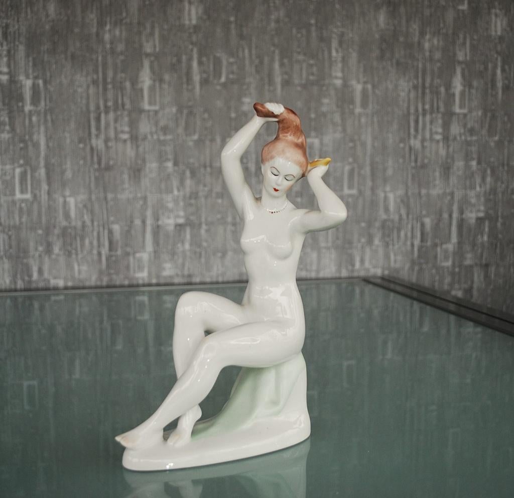 Erotisch naakt beeld vrouw  Kunstenaar Jenő Hanzély, Ophalen of Verzenden