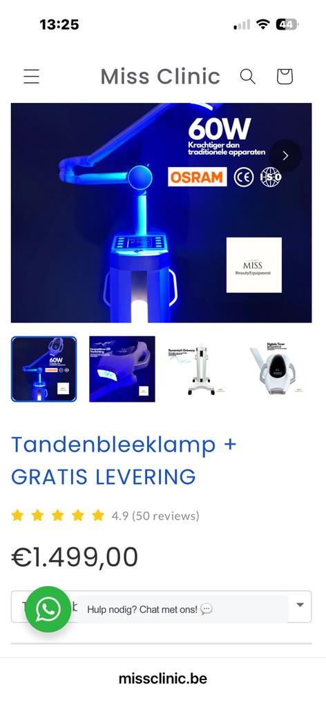 Tanden bleeklamp professioneel, Ophalen of Verzenden
