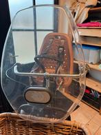 Yepp Fietsstoeltje Bruin met windscherm & kussen, Ophalen, Voorzitje, 0 t/m 13 kg, Gebruikt