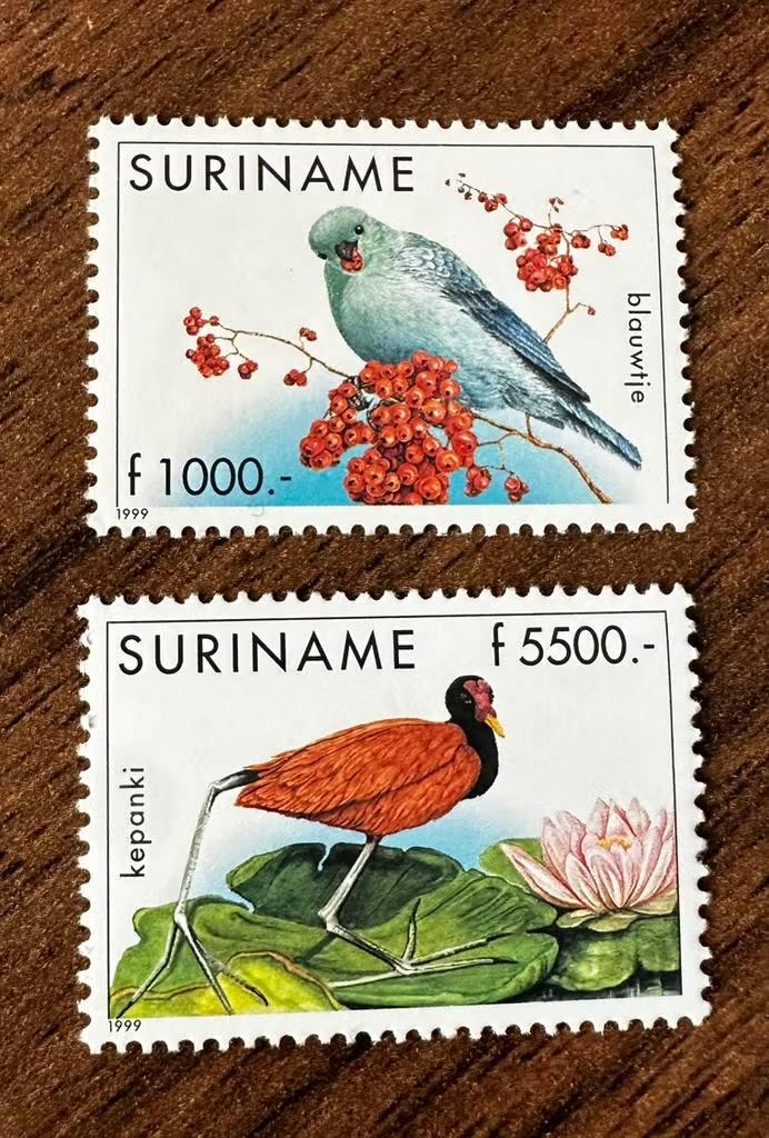 Suriname 1999 - Vogels (Blauwtje & Kepanki) - Postfris, Postzegels en Munten, Postzegels | Suriname, Ophalen of Verzenden, Postfris