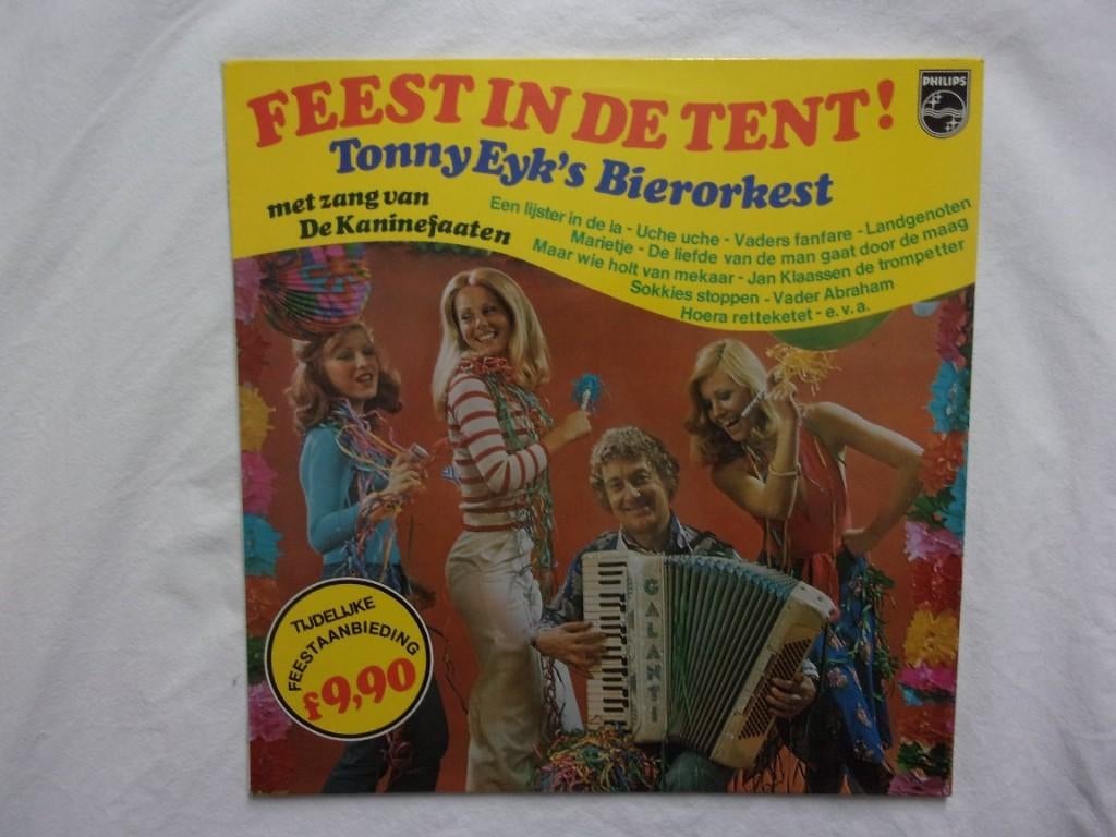 Tonny Eyk's bierorkest - Feest in de tent LP, Ophalen of Verzenden, Gebruikt, 12 inch, Levenslied of Smartlap