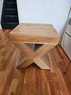 Massief eiken bijzettafel/salontafel van Goossens (4 stuks), Ophalen, Minder dan 50 cm, Gebruikt, Eikenhout