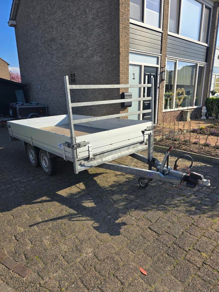 Nette anssems psx 2000 kg plateauwagen 3.30 x 1.80, Ophalen, Gebruikt