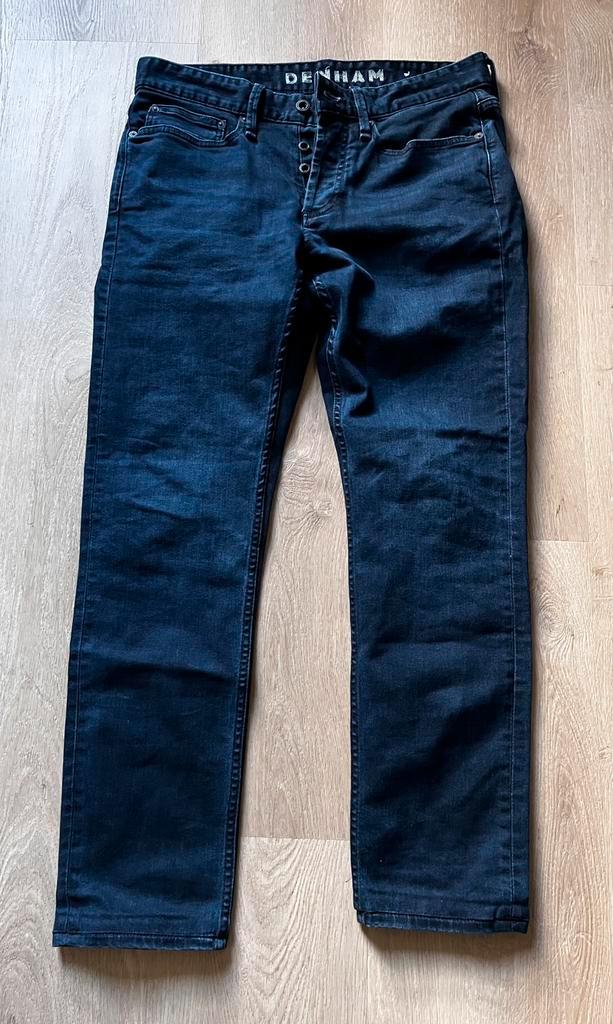 DENHAM - maat 30, Kleding | Heren, Spijkerbroeken en Jeans, Zo goed als nieuw, W32 (confectie 46) of kleiner, Blauw, Ophalen of Verzenden
