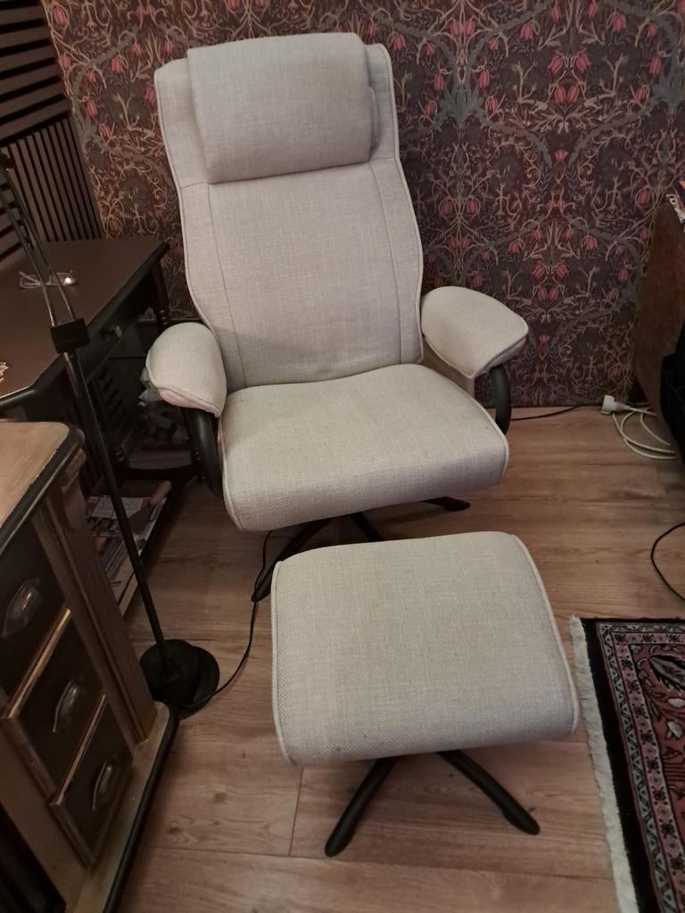 Relaxfauteuil Leen Bakker met verstelbare rugleuning, Ophalen, Gebruikt, 75 tot 100 cm, 75 tot 100 cm