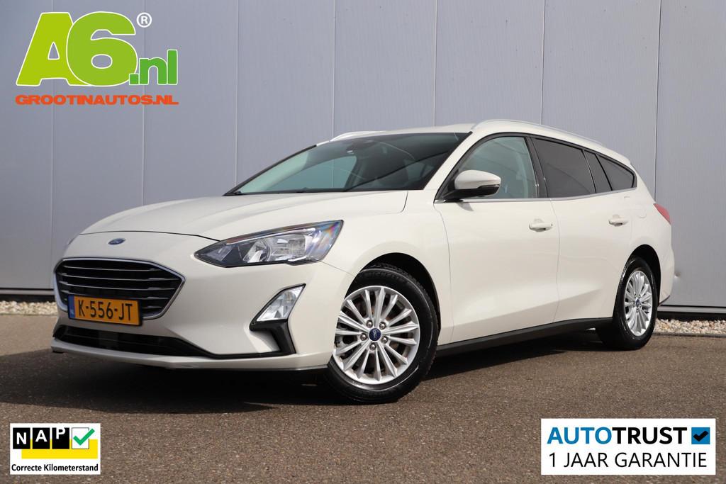 Ford Focus Wagon 1.0 EcoBoost Hybrid Titanium X Business Tre, Gebruikt, Met garantie (alle), Wit, Origineel Nederlands