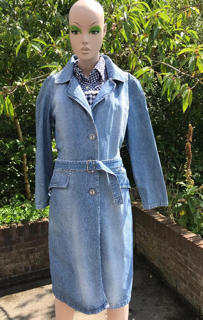 Spijkerjas Doringo jeans Maat S - met split achter - vintage, Blauw, Ophalen of Verzenden, Zo goed als nieuw, Doringo