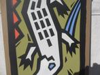 Zeefdruk / Affiche WHITE ALLIGATOR / San Francisco, Antiek en Kunst, Kunst | Litho's en Zeefdrukken, Ophalen of Verzenden