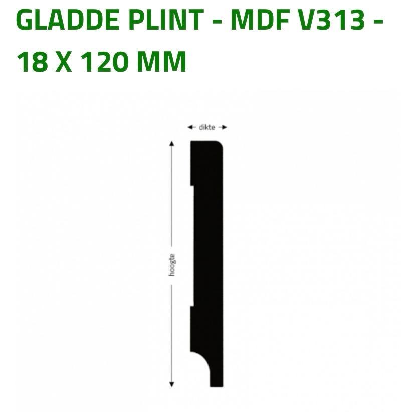 Gladde plinten RAL 9010 gelakt - diverse lengtes, Ophalen, Nieuw, Mdf, 250 cm of meer