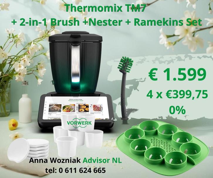 Thermomix TM7 | Polski przedstawiciel| 4raty 0%, Witgoed en Apparatuur, Keukenmixers, Nieuw, 2 tot 3 liter, 3 snelheden of meer
