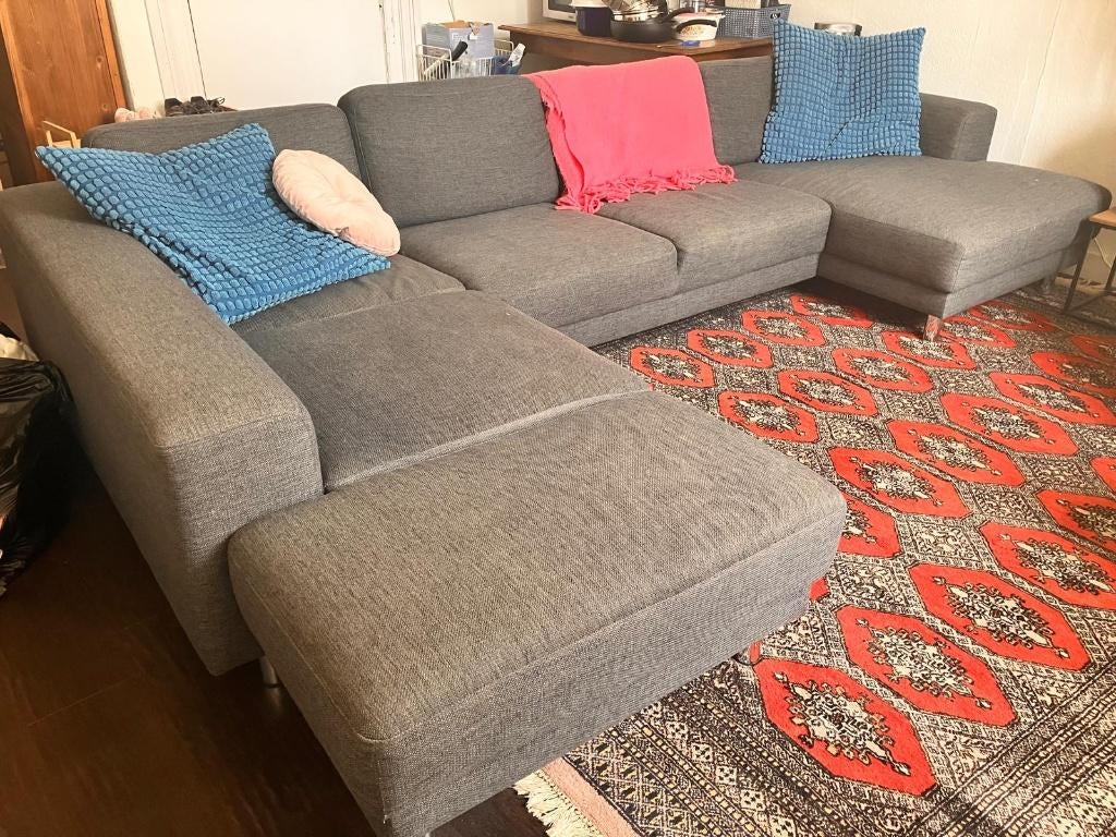 Enorme bank voor mensen met veel vrienden, Ophalen, Gebruikt, Stof