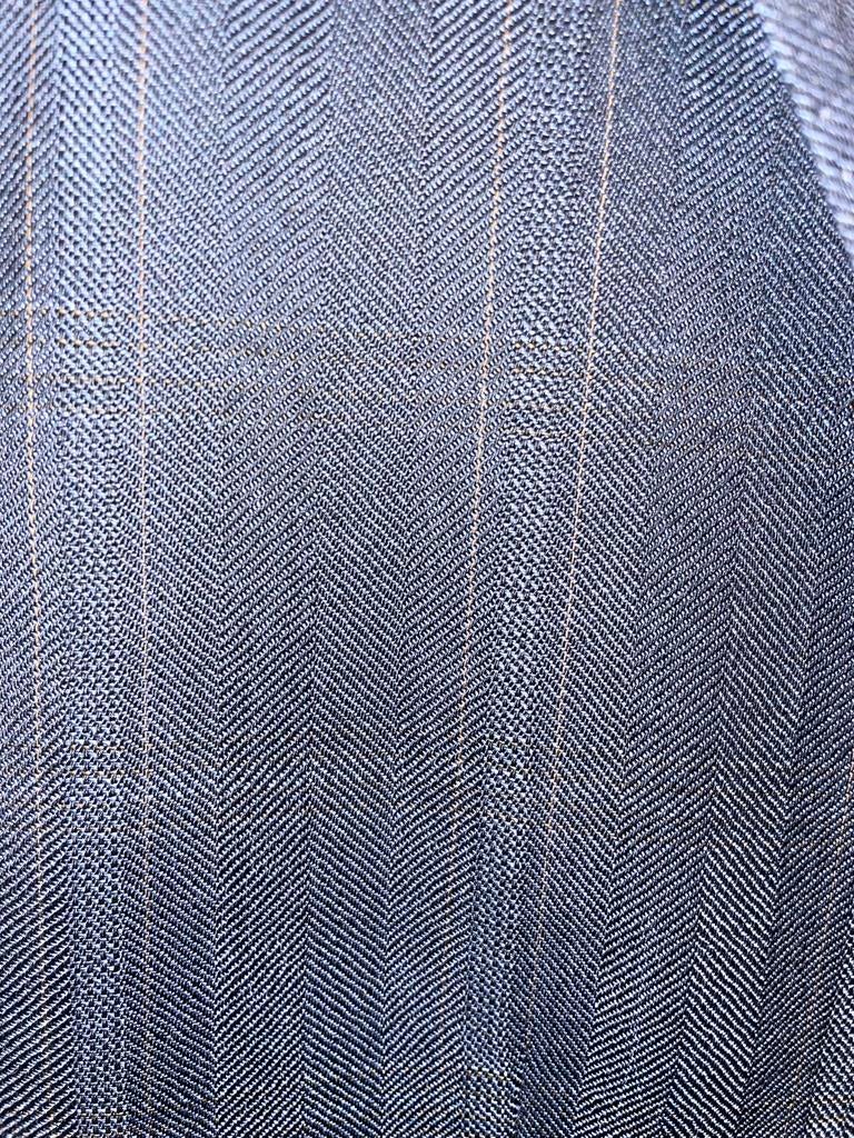 Blauw geruit colbert jasje Eduard Dressler maat 50, Ophalen, Zo goed als nieuw, Maat 48/50 (M), Blauw