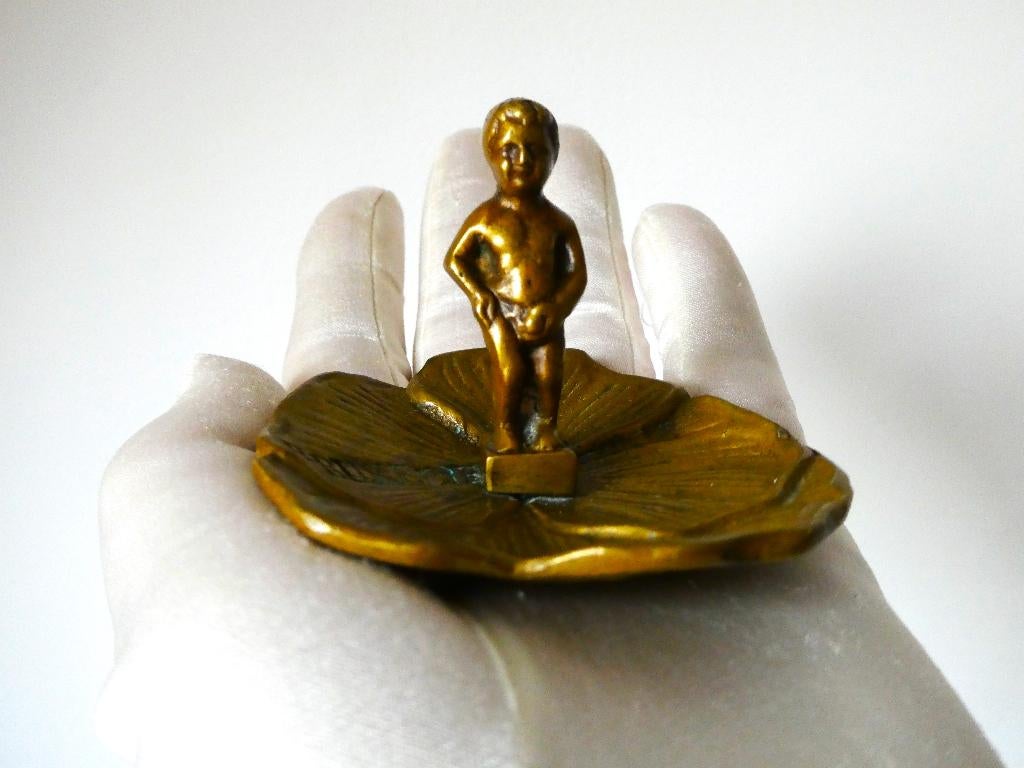 Vide poche / schaaltje Manneken Pis Brussel België brons, Antiek en Kunst, Ophalen of Verzenden, Brons