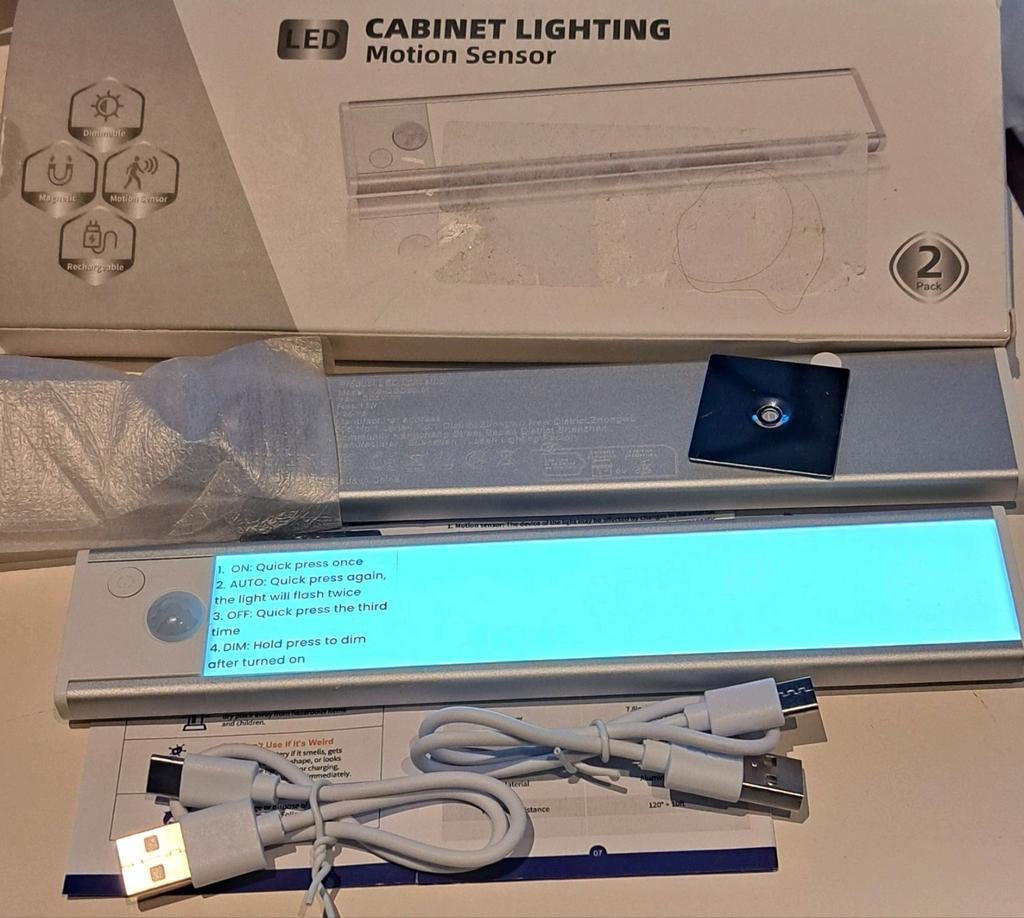 2x LED Strip met Bewegingssensor - Magnetisch, Unknown, Nieuw, Modern, Unknown