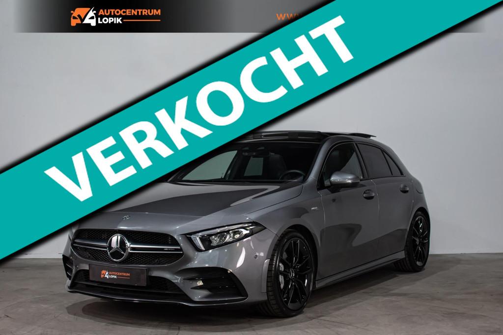 Mercedes-Benz A-klasse AMG 35 4MATIC *Pano*Burmester*Camera, Automaat, Gebruikt, 4 cilinders, 2000 kg