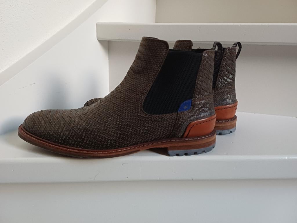FLORIS VAN BOMMEL BOOTS MT 7 ( 41)  1X GEDRAGEN Z.G.A.N., Bruin, Boots, Floris van Bommel, Ophalen of Verzenden