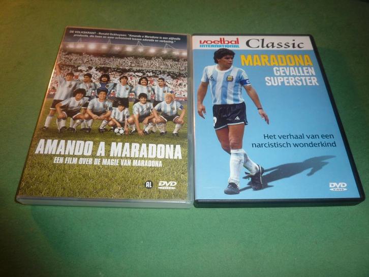 2 Dvd's over MARADONA De gevallen ster + Amando a Maradona, Cd's en Dvd's, Dvd's | Sport en Fitness, Zo goed als nieuw, Cursus of Instructie