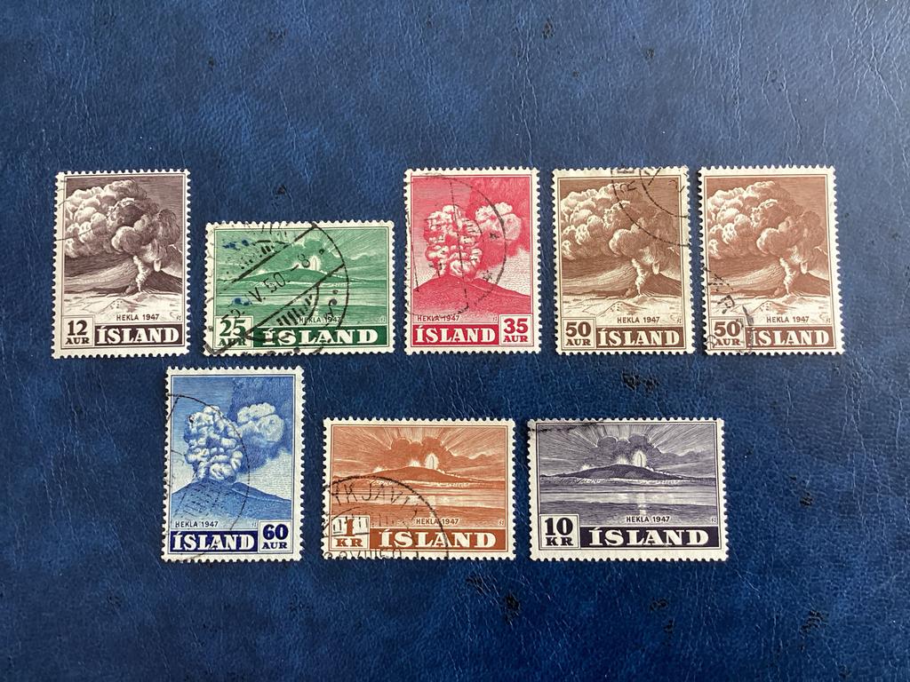 IJsland Hekla 1948 -Mi.247/53, Ophalen of Verzenden, IJsland, Gestempeld