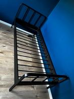 Eenpersoonsbed mat zwart 90x200, Ophalen, Gebruikt, 90 cm, Eenpersoons