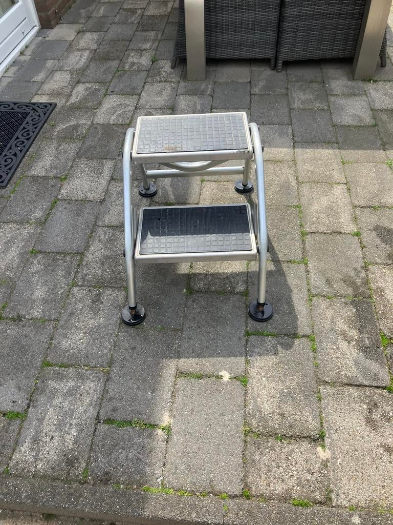 Caravan dubbele opstap aluminium van Haba, Ophalen of Verzenden, Gebruikt