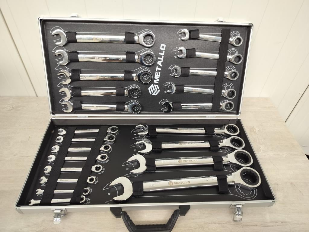 Ringratelsleutelset 22 delig - 72 Tandig - 6 tot 32mm, Ophalen of Verzenden, Nieuw