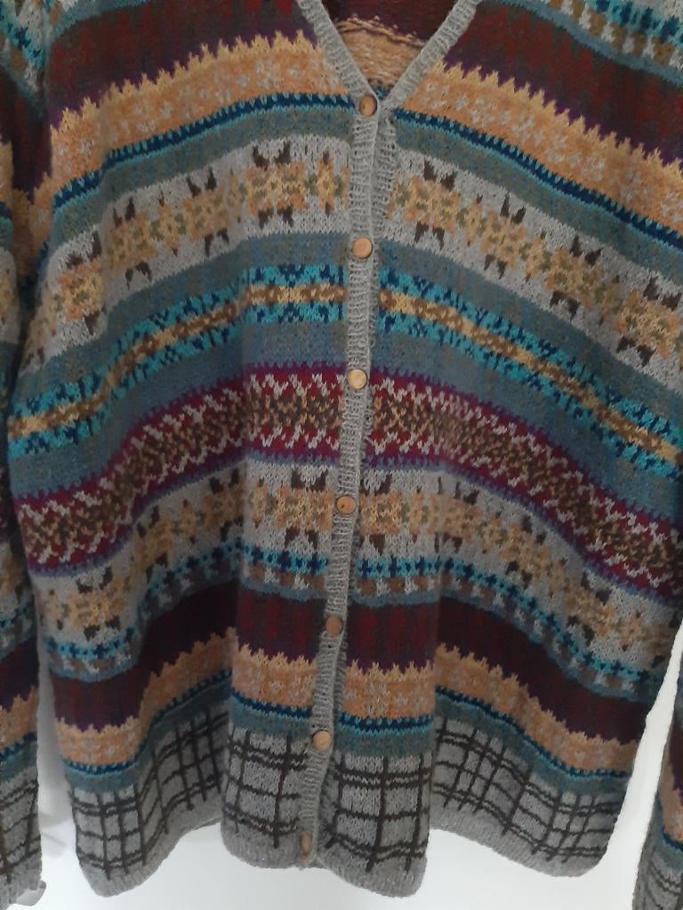Prachtig nieuw handgebreid wollen Shetland vest maat XXL, Overige kleuren, Maat 46/48 (XL) of groter, Nieuw, Ophalen of Verzenden