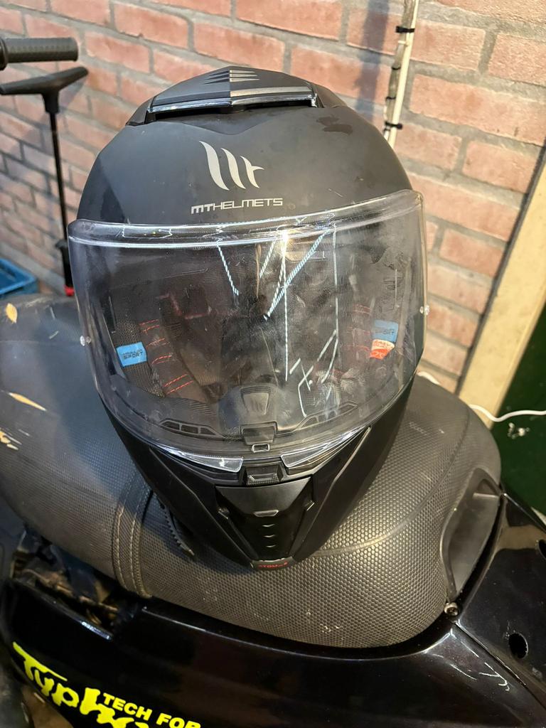 Motor/scooter helm, Systeemhelm, Heren, L, Tweedehands